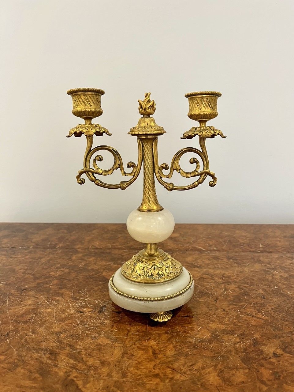 Pair Of Victorian Quality Ormolu And Marble Candelabras photo 695.0