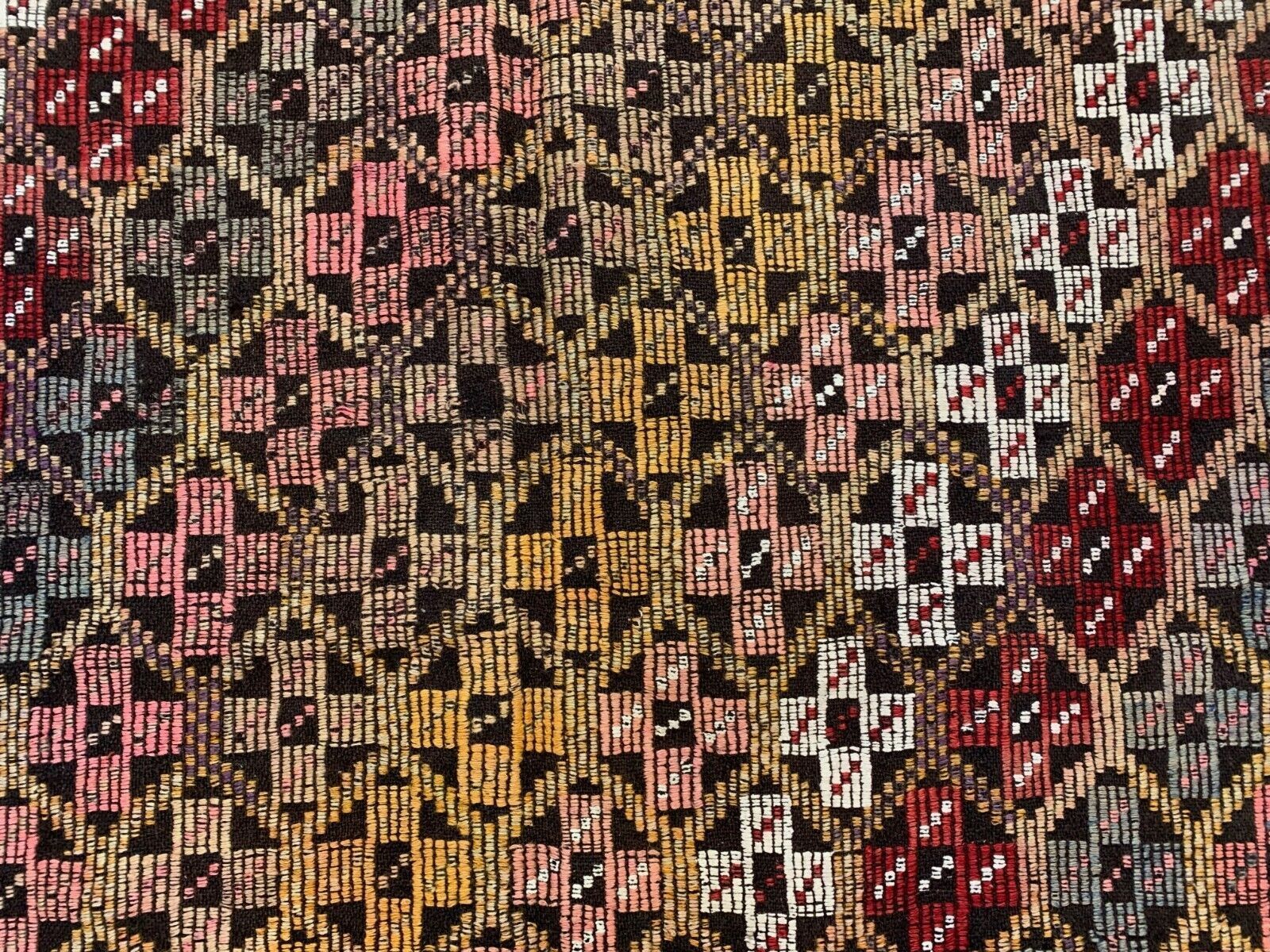 Large Vintage Turkish Kilim Rug 282x160 Cm Wool Jajim Kelim photo vintage