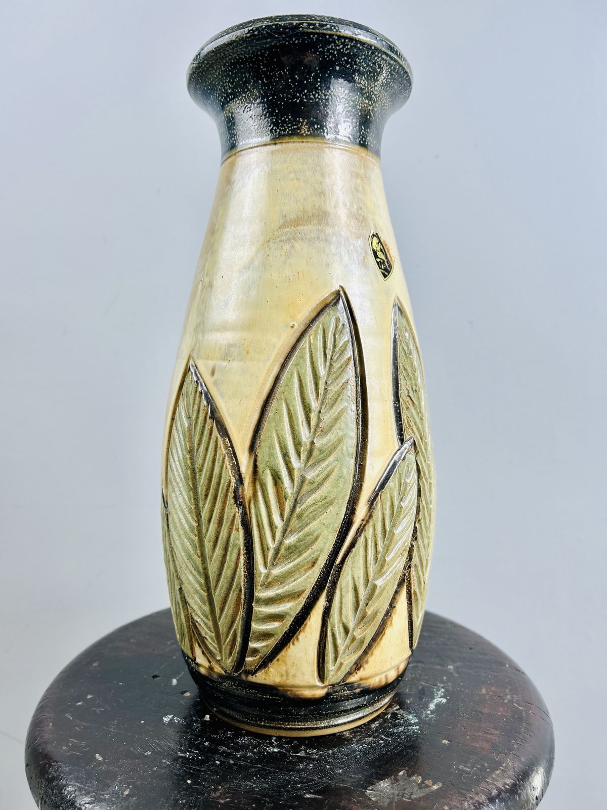 An Early And Rare Stoneware Roger Guerin Vase photo Home Decor