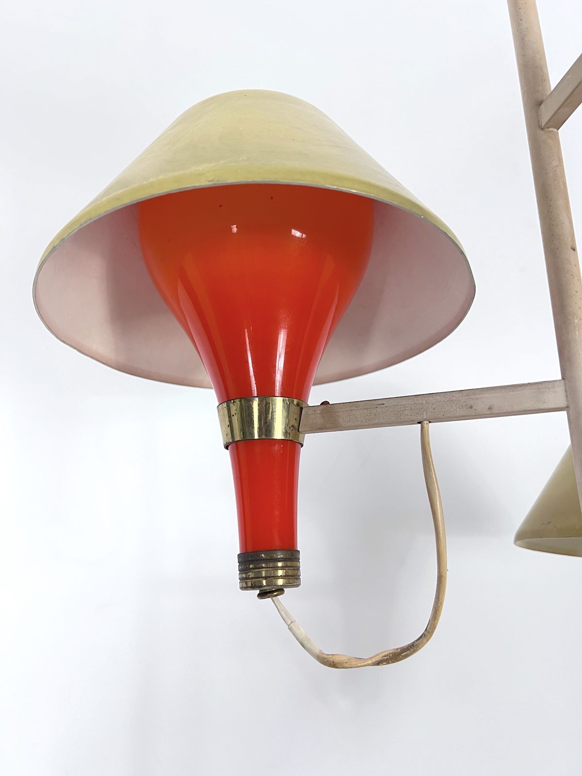 Mid Century Modern Three Arms Floor Lamp By Stilux Milano. Italy 1950s photo vintage