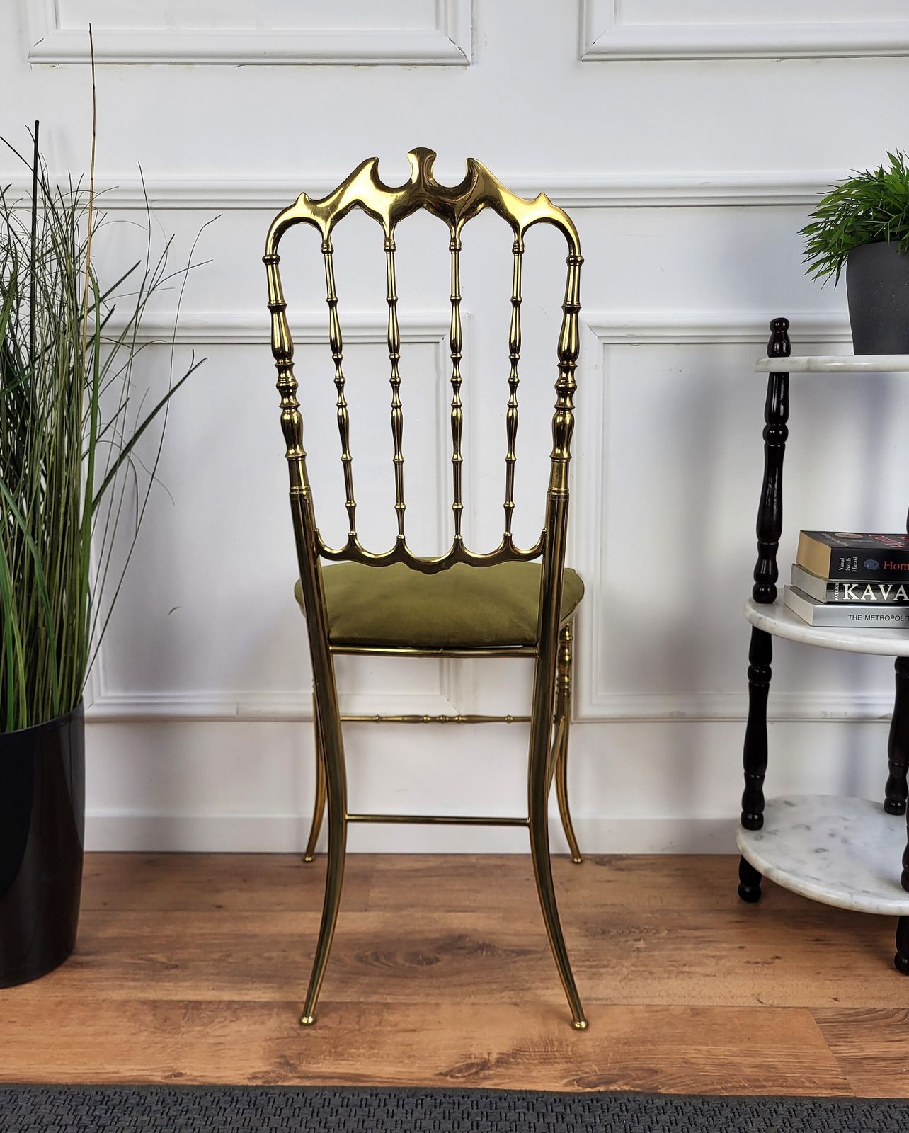 1970s Italian Gilt Brass Chiavari Chair photo Furniture