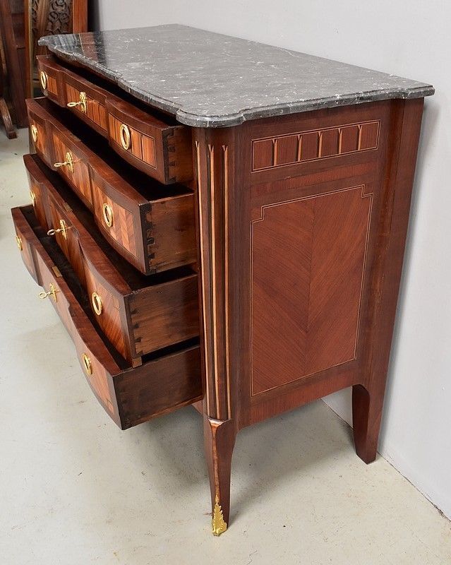 Chest Of Drawers In Marquetry Transition Louis XV / Louis XVI – 1st Part 19th Century photo Furniture