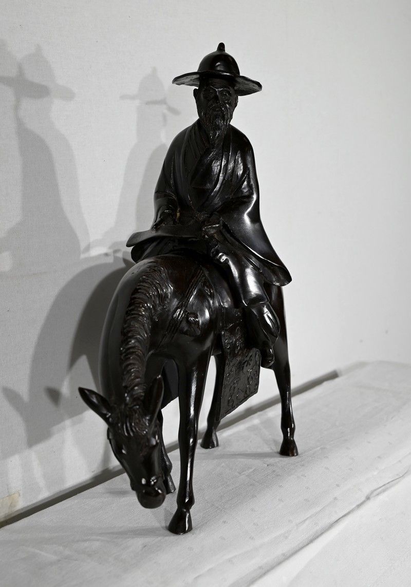 “Le Cavalier” Bronze Set, China – Early 20th Century photo furniture