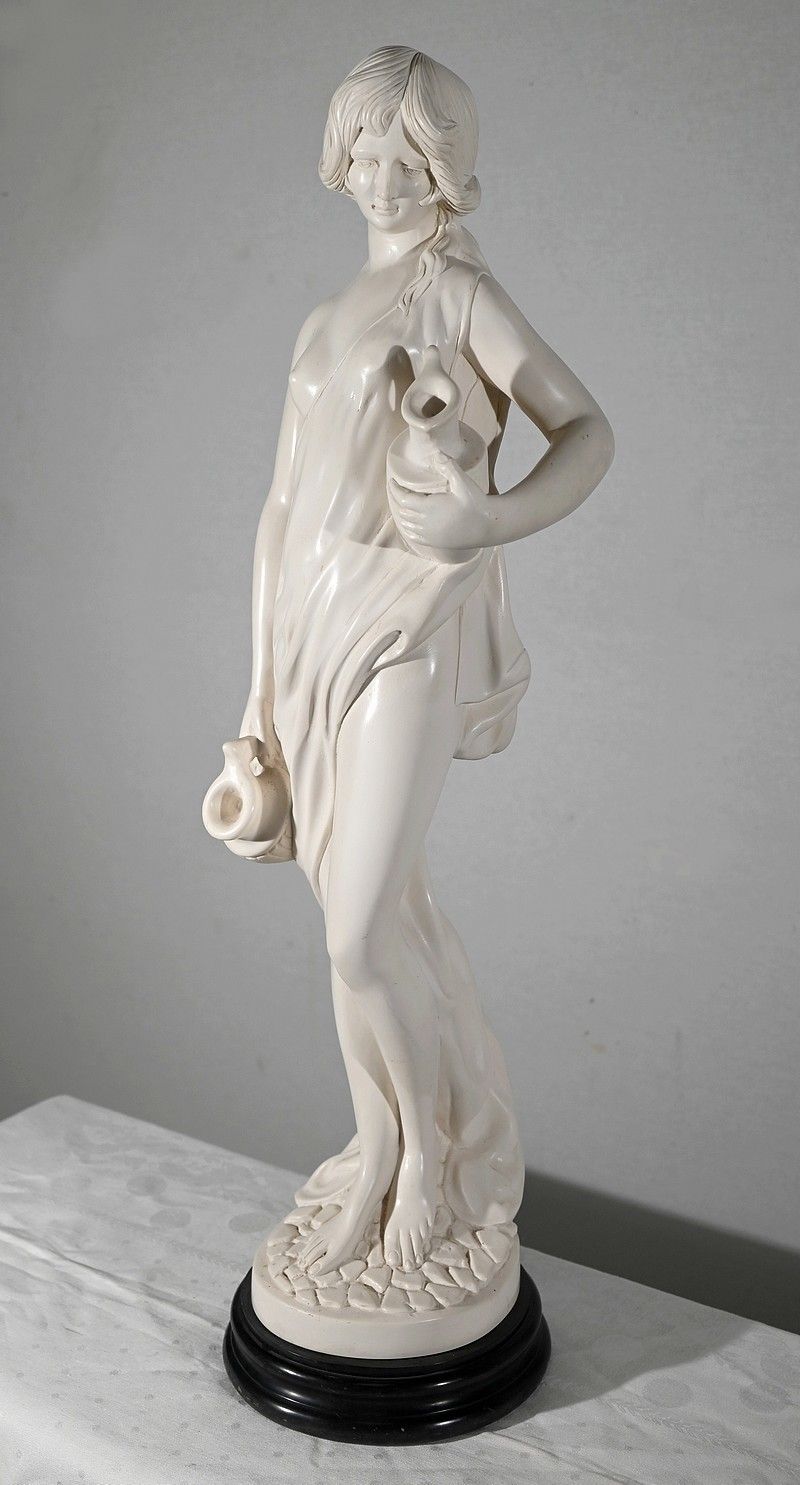 Important Statue, "Young Woman With Jugs"   2nd Part 20th photo Art