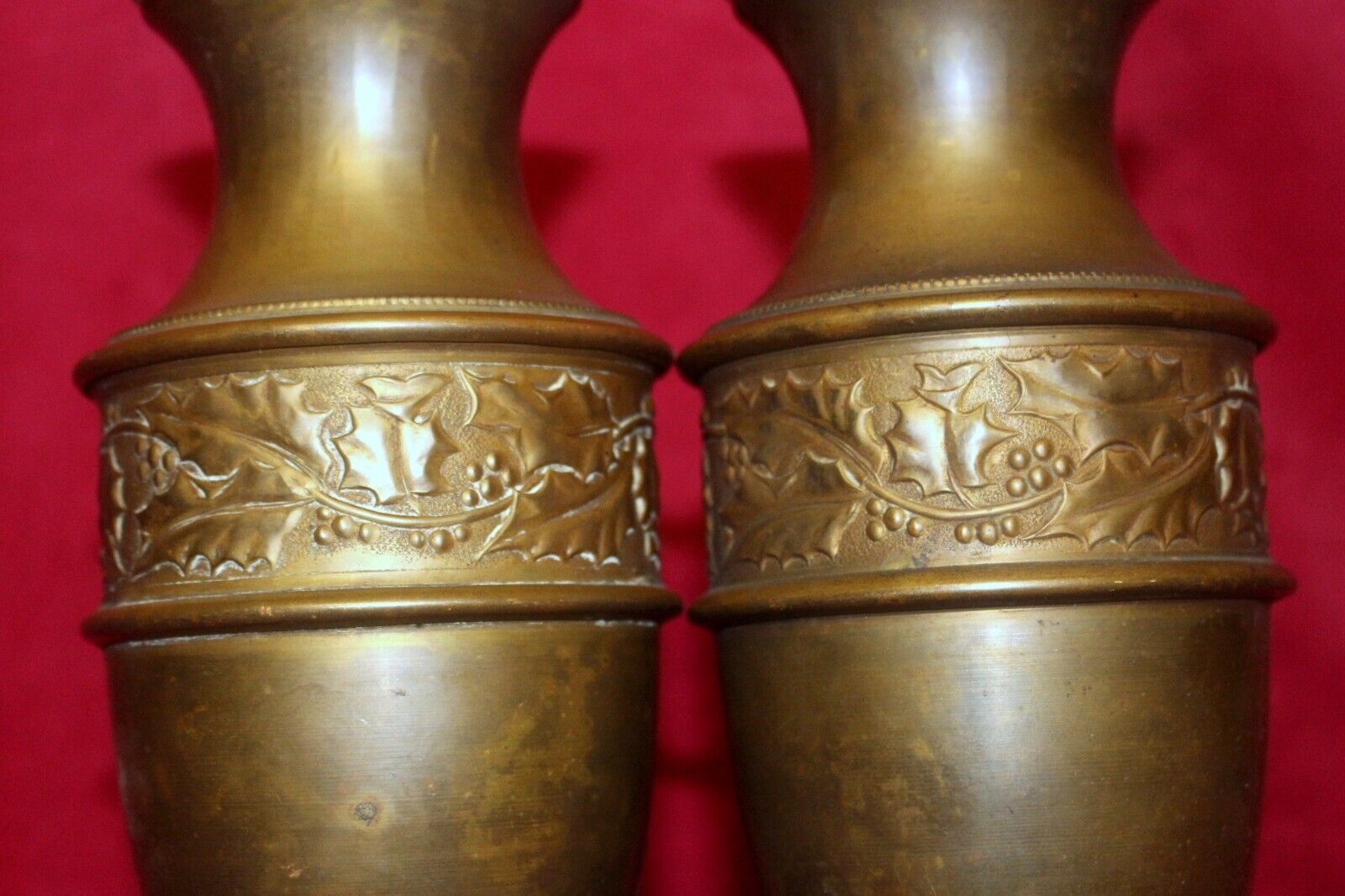 photo furniture Antique Art Decor French Pair Vase Royal Palace Copper Brass Bottle Jar
