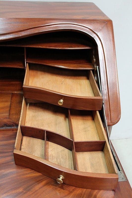 6536.38 Shipowner's Desk In Mahogany, Nantes Region, Louis XV Period   18th Century photo