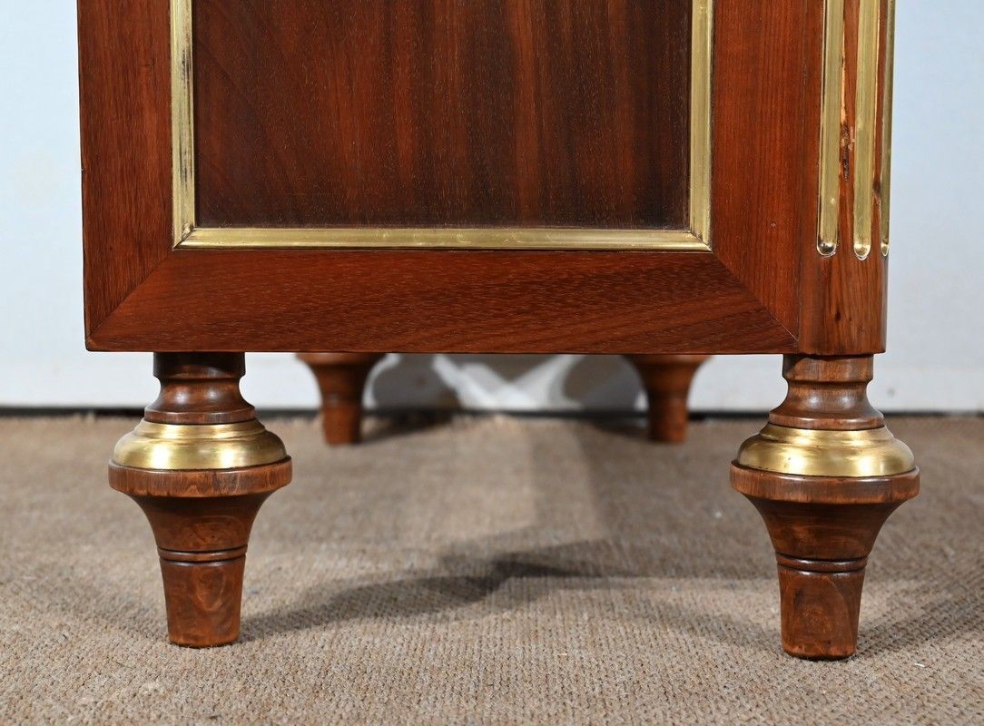 photo vintage Small Mahogany Showcase, Louis XVI Style, Late 19th Century