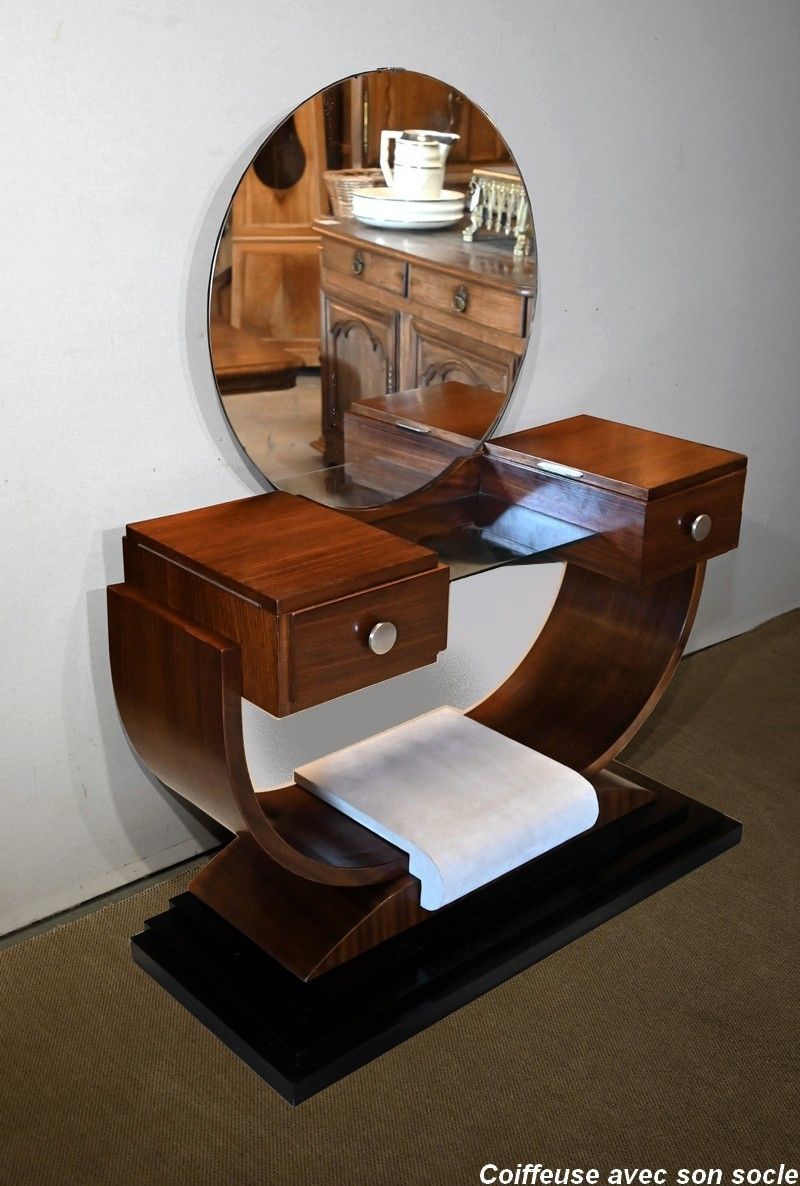 Paquebot Dressing Table In Rosewood, Art Deco, Early 20th Century photo for sale
