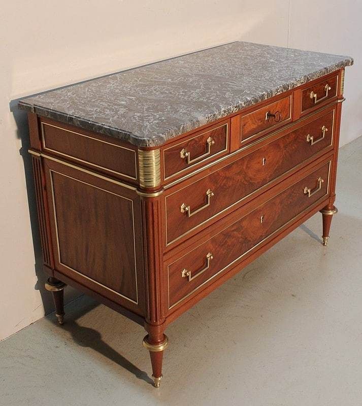 Mahogany Chest Of Drawers, Louis XVI Period, 18th Century photo furniture