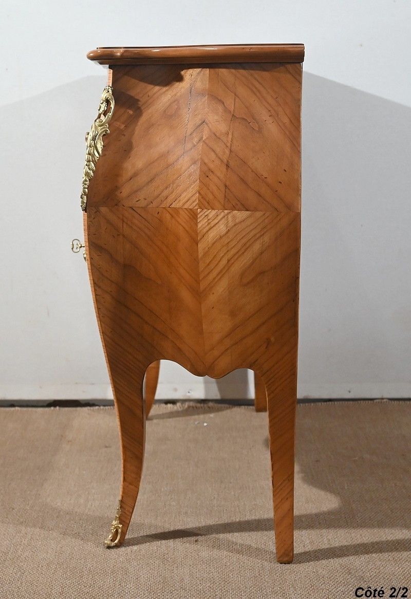 photo vintage Small Chest Of Drawers In Cherry, Louis XV Style   Early 20th Century