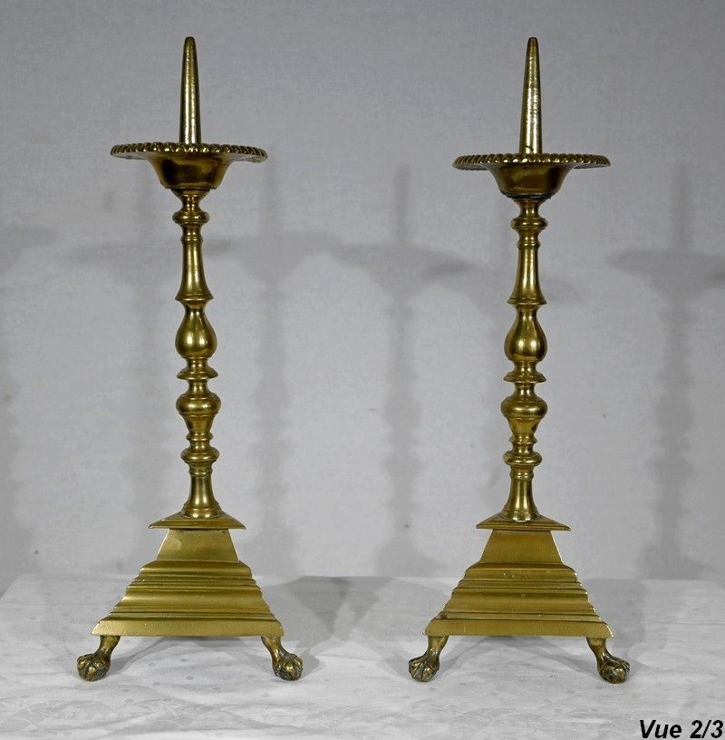 photo buy Pair Of Candlesticks In Gilt Bronze   2nd Half Of The 19th Century