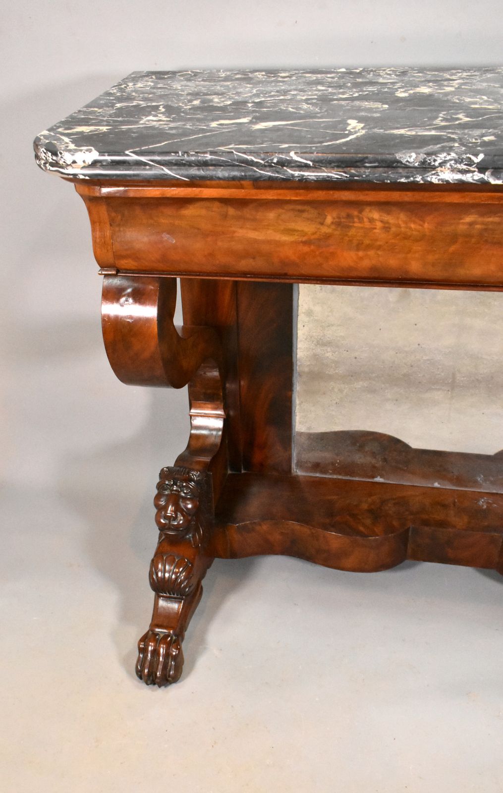 Antique French Mahogany Console Louis Philippe photo Furniture