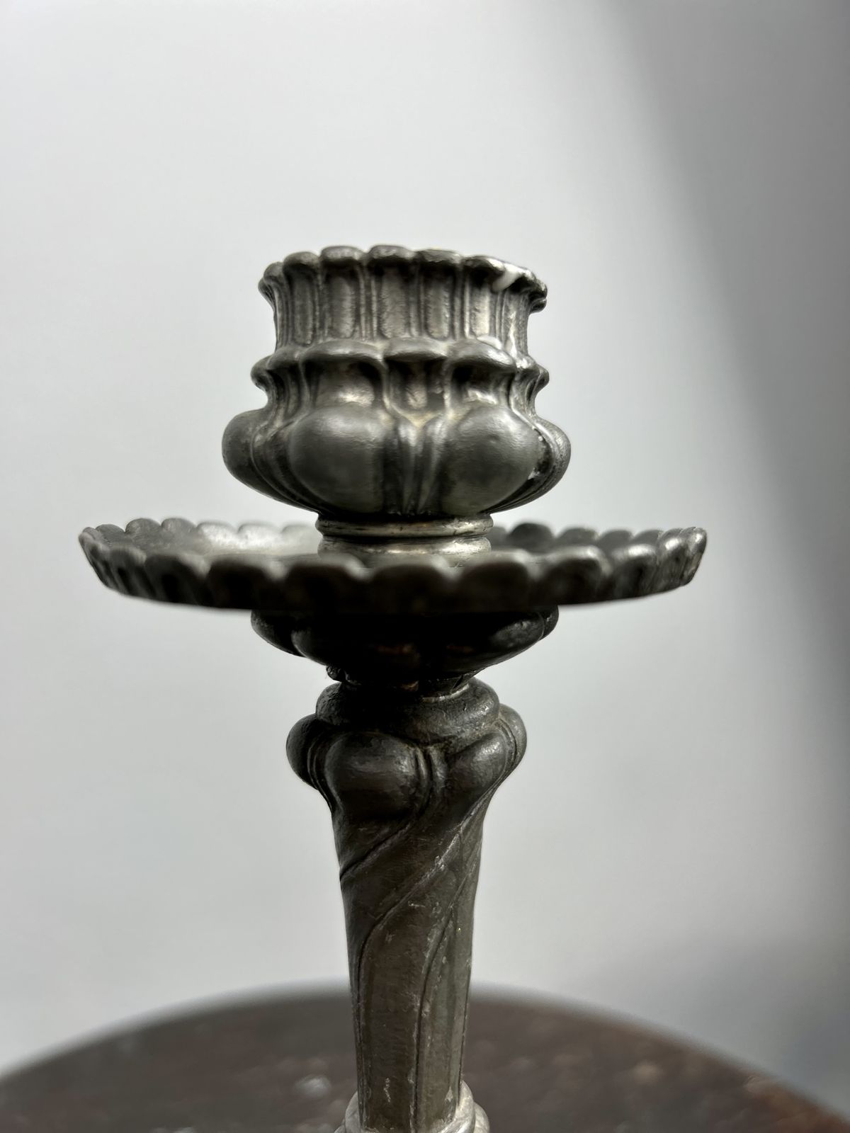 Antique Art Nouveau Orivit Pewter Candlestick, Germany Circa 1894 photo furniture