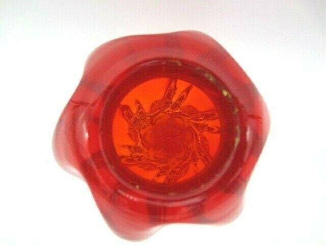 Murano Bright Red Glass Spiral Twist Vintage Sommerso Vase photo Home Decor