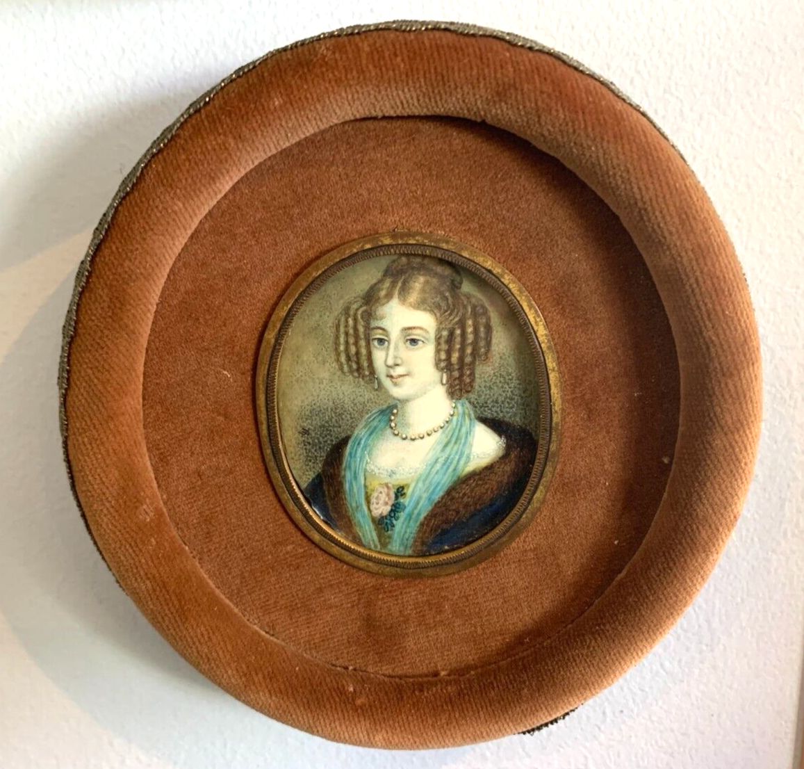 Miniature Portrait Of A Young 20th Century Woman