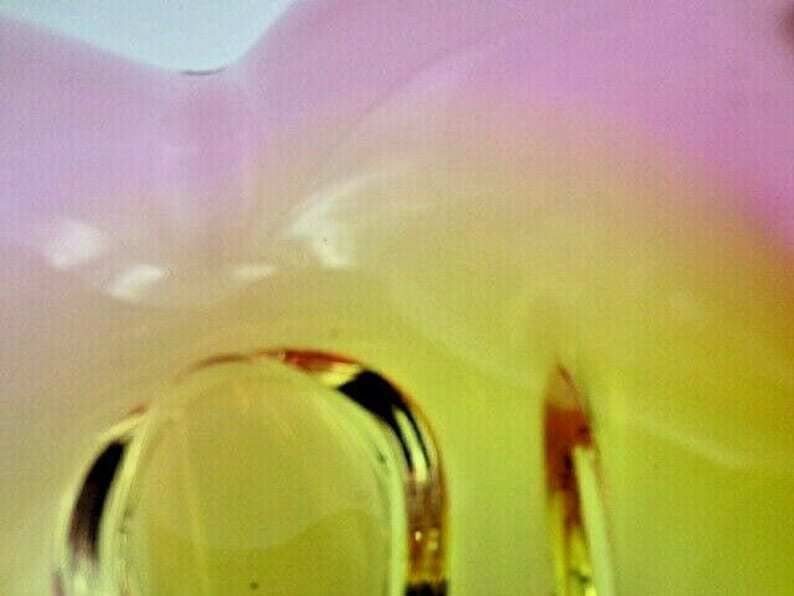 Murano Sommerso Style Chribska Pink And Gold Freeform Art Glass Bowl photo buy
