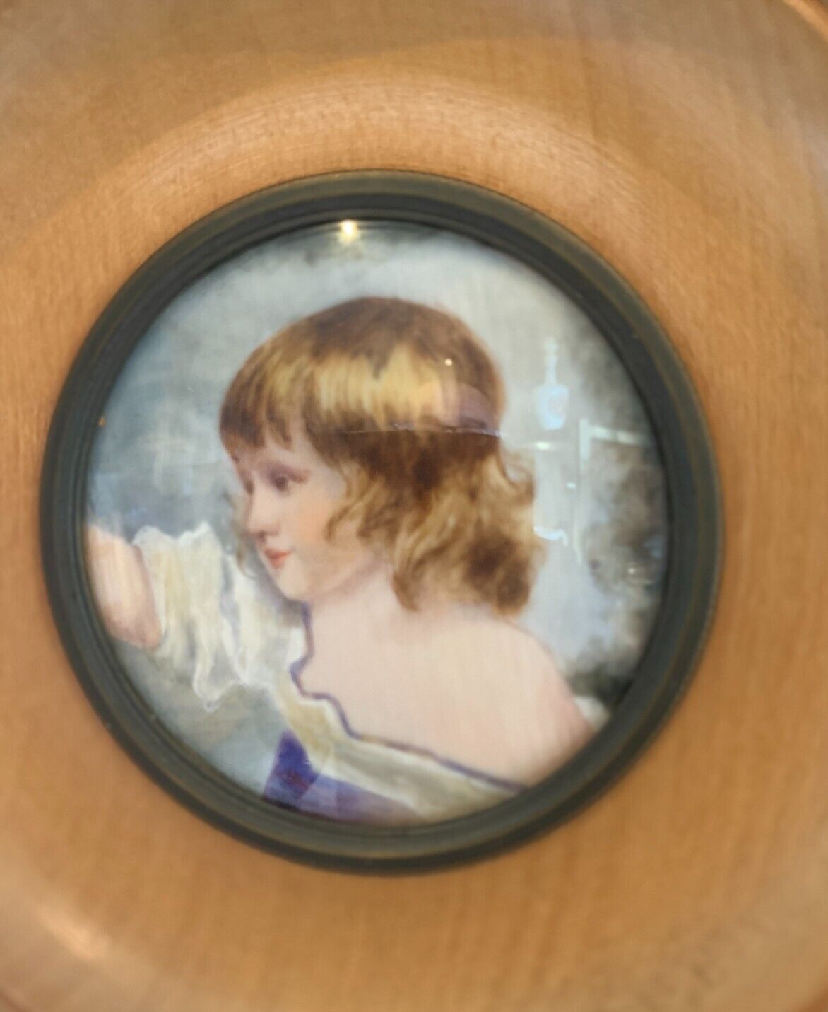 Miniature Portrait Of A Young 20th Century Woman photo furniture