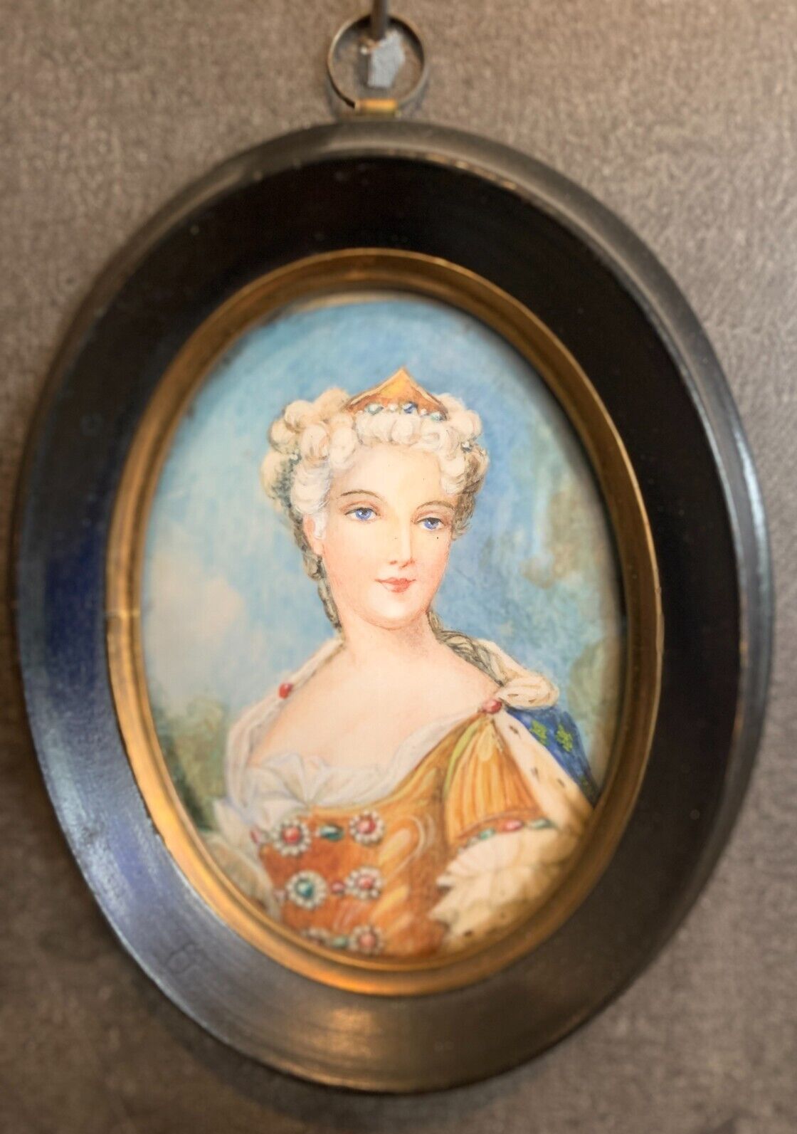 Miniature Portrait Of A Young 20th Century Woman photo furniture