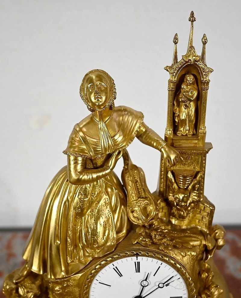 Clock In Gilded Bronze, Napoleon III Period, Mid 19th Century photo vinterior