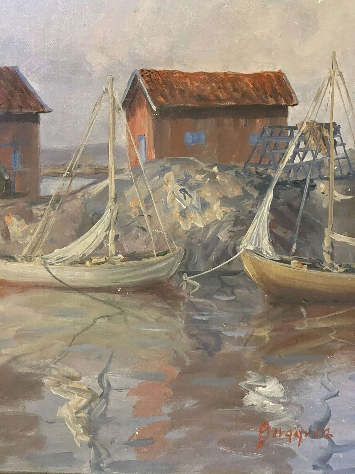 Herring Boats At Sea Scandanavian School photo 195.0