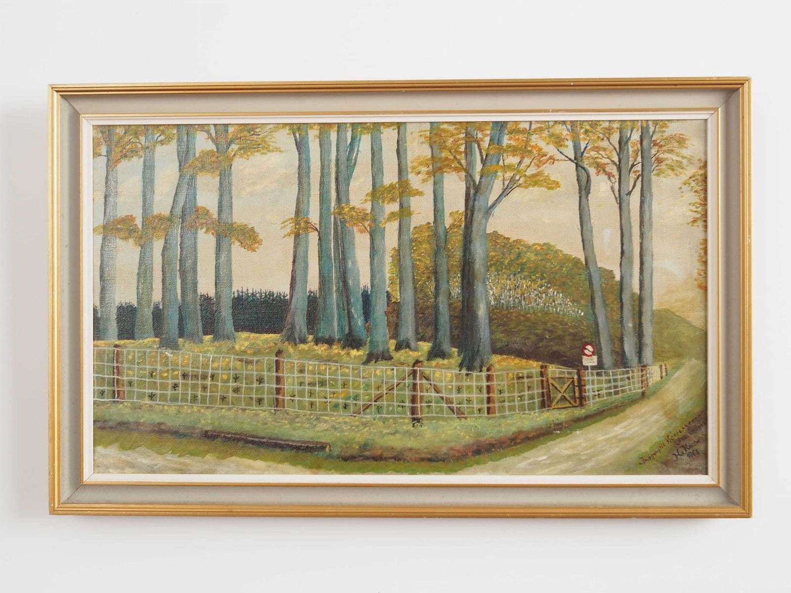 Painting „The Road To The Forest”, Scandinavian Design, 1960s photo for sale