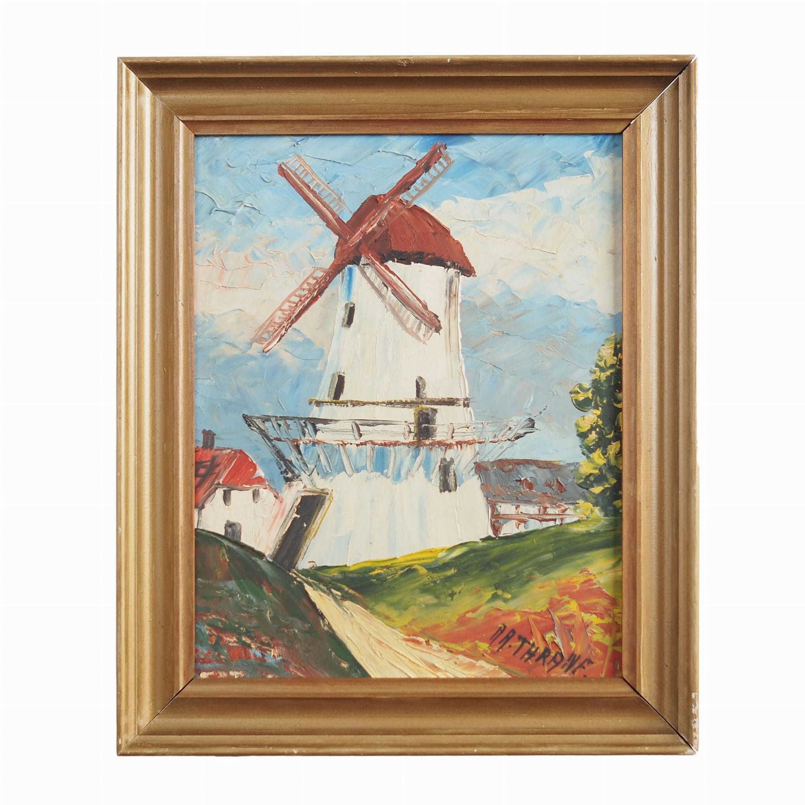 Schilderij „The Colourful Windmill", Scandinavisch Design, 20e Eeuw, Van Aage Verner Thrane