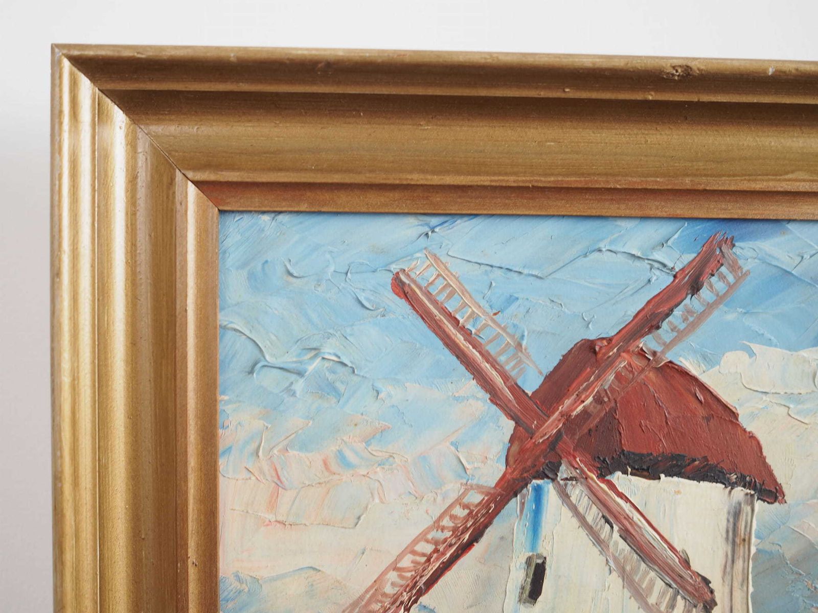 Schilderij „The Colourful Windmill", Scandinavisch Design, 20e Eeuw, Van Aage Verner Thrane photo 429.0