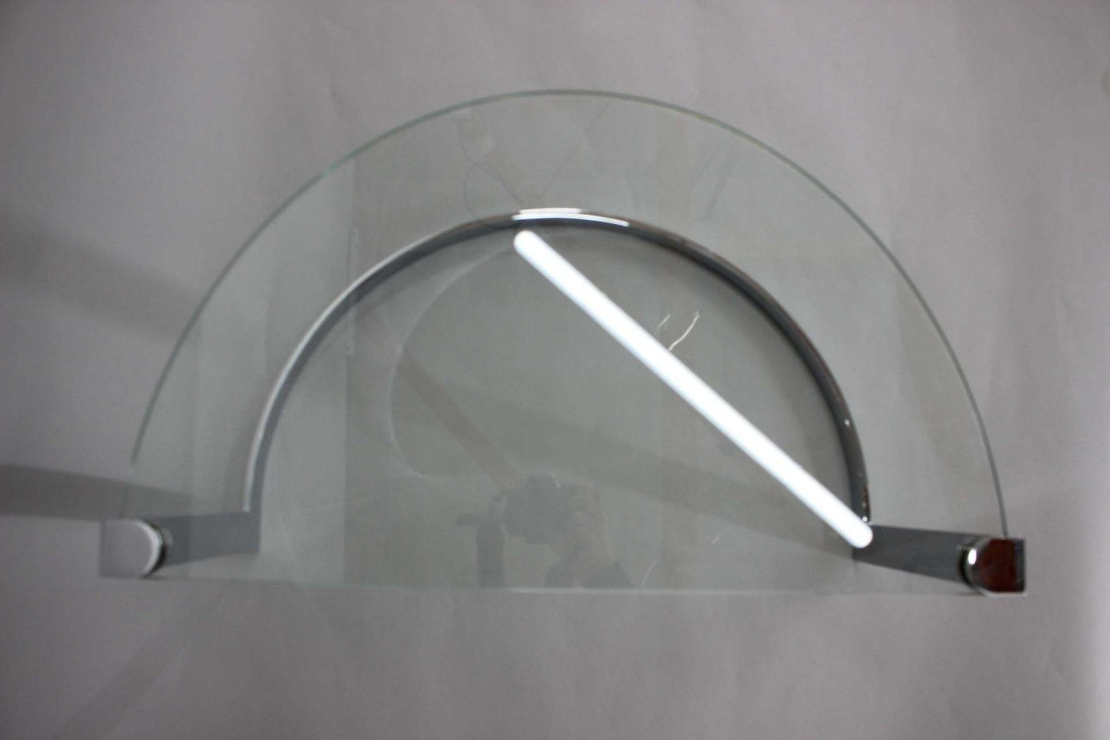 685.0 1980s Steel And Glass Side Table By Friedrich Moller For Ronald Schmitt Tische photo