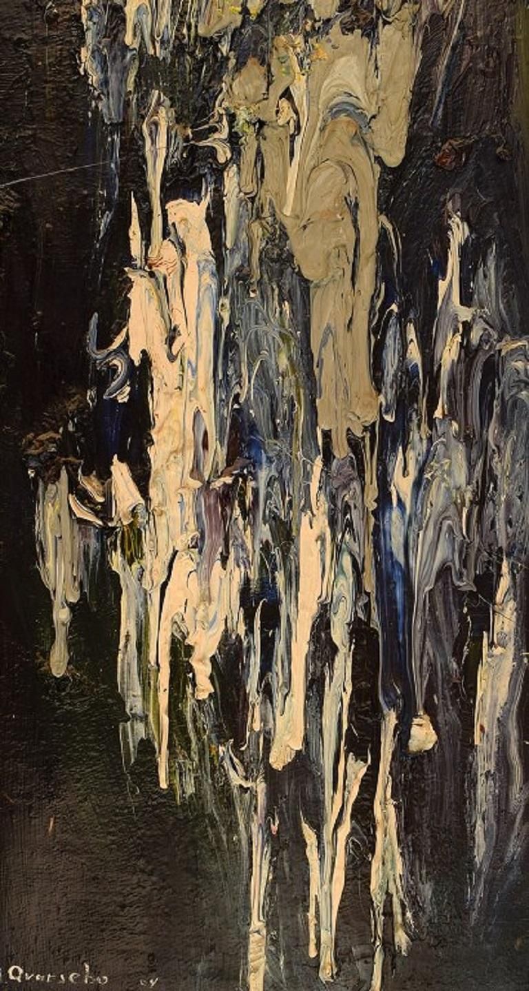 Michael Qvarsebo, Listed Swedish Artist, Oil On Canvas, Abstract Composition photo Art