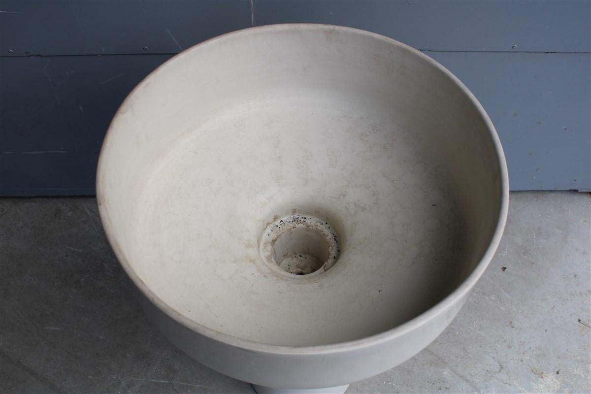 Angelo Mangiarotti White Porcelain Plant Holder For Brambrilla Brothers 1960s photo Home Decor