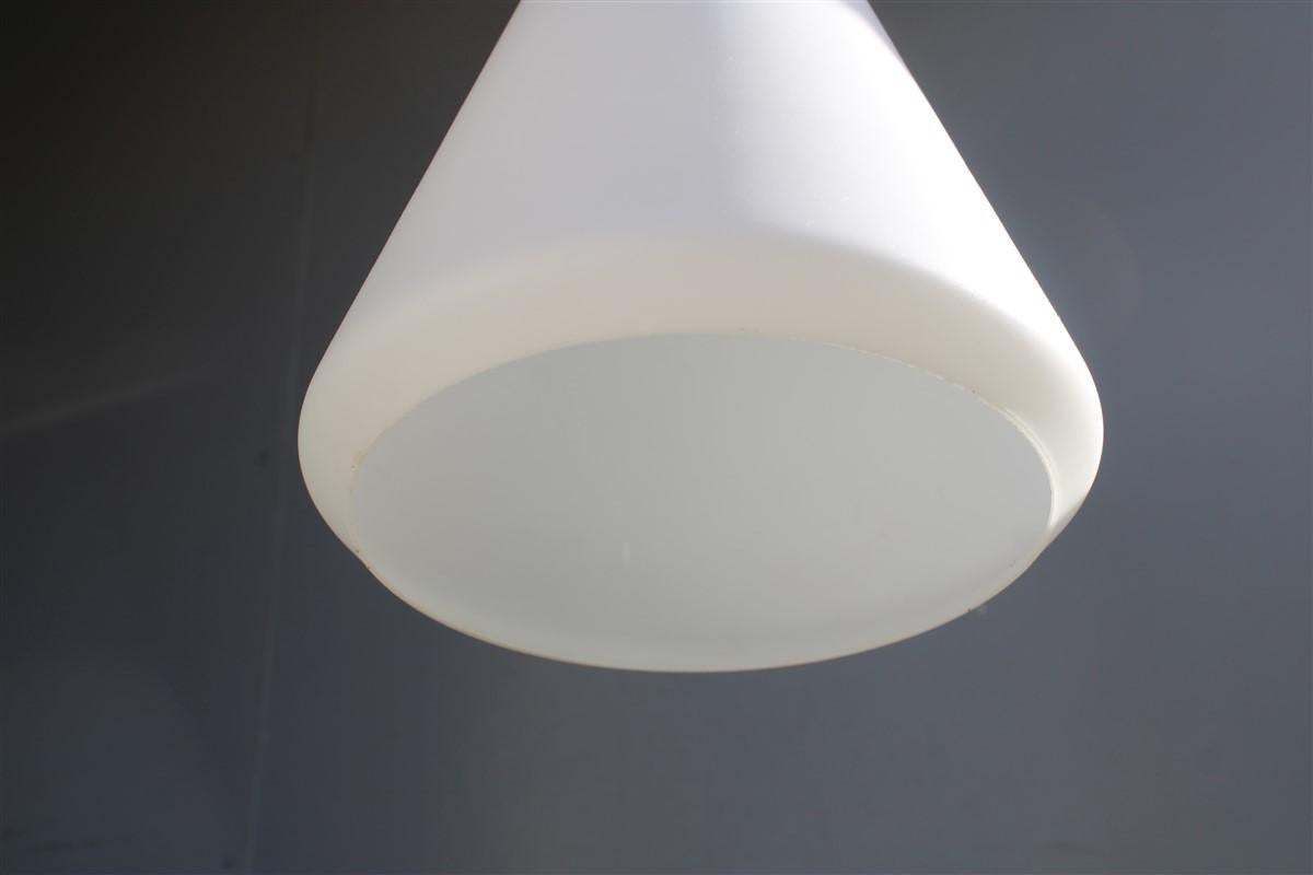 Mid Century Italian Design Ceiling Lamp Stilnovo Glass And Brass 1950s Lantern photo buy