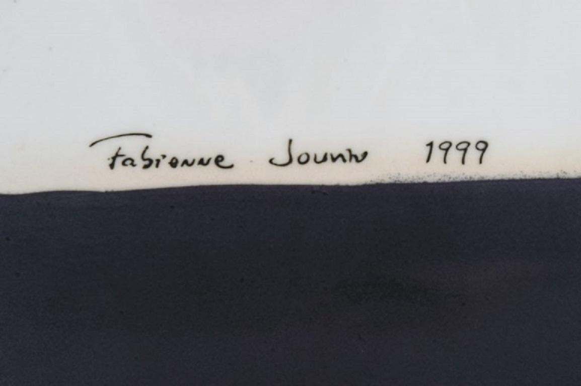 Fabienne Jouvin  Paris Unique Vase In Glazed Ceramics With Hand Painted Flowers photo vinterior