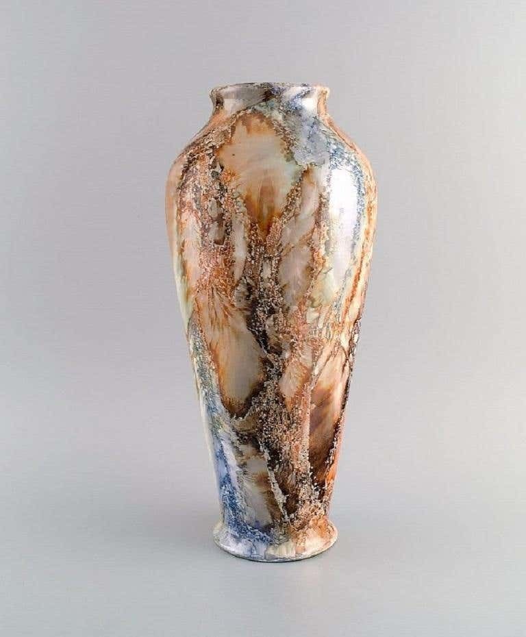 Arabia, Finland, Large Art Deco Vase In Glazed Faience, 1920s/30 photo for sale