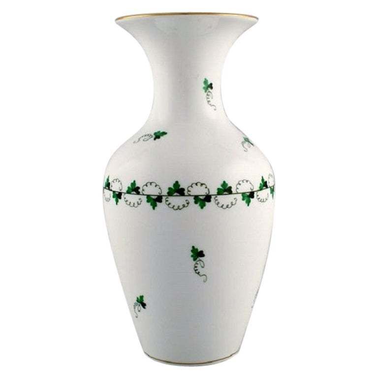 Herend Vase In Hand Painted Porcelain, Mid 20th Century