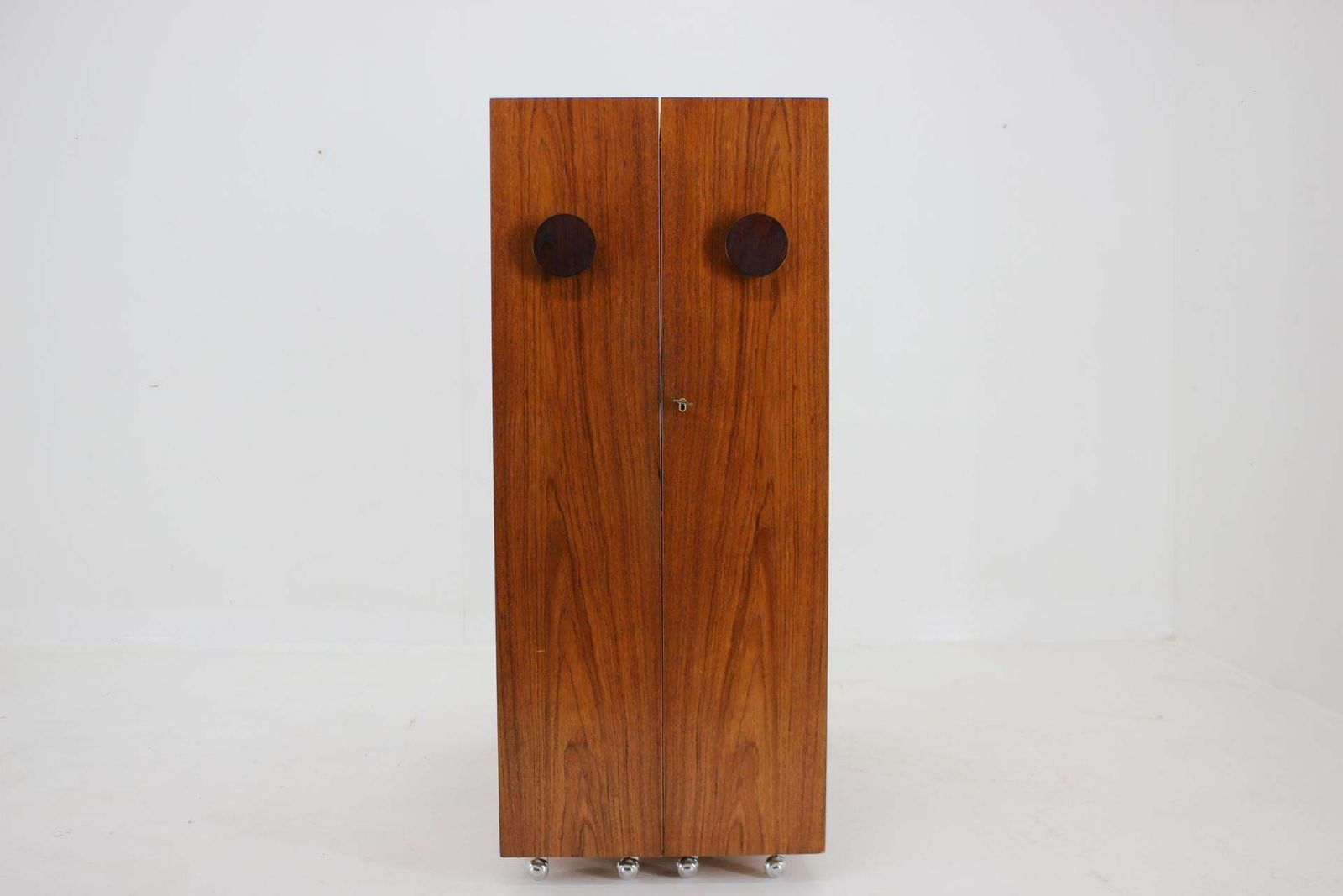 1960s Johannes Andersen Rare Teak Folding Bar Cabinet ,Denmark photo for sale