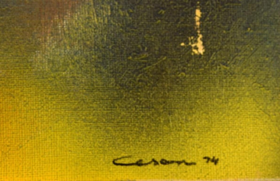 Harry Ceson (1926 1978). Oil And Varnish On Canvas. Abstract Composition. photo 496.0