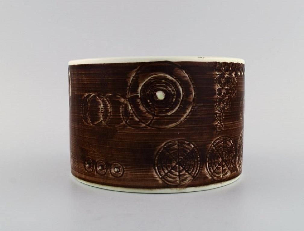 Olle Alberius For Rörstrand, Sarek Flower Pot In Hand Painted, Glazed Ceramics photo furniture