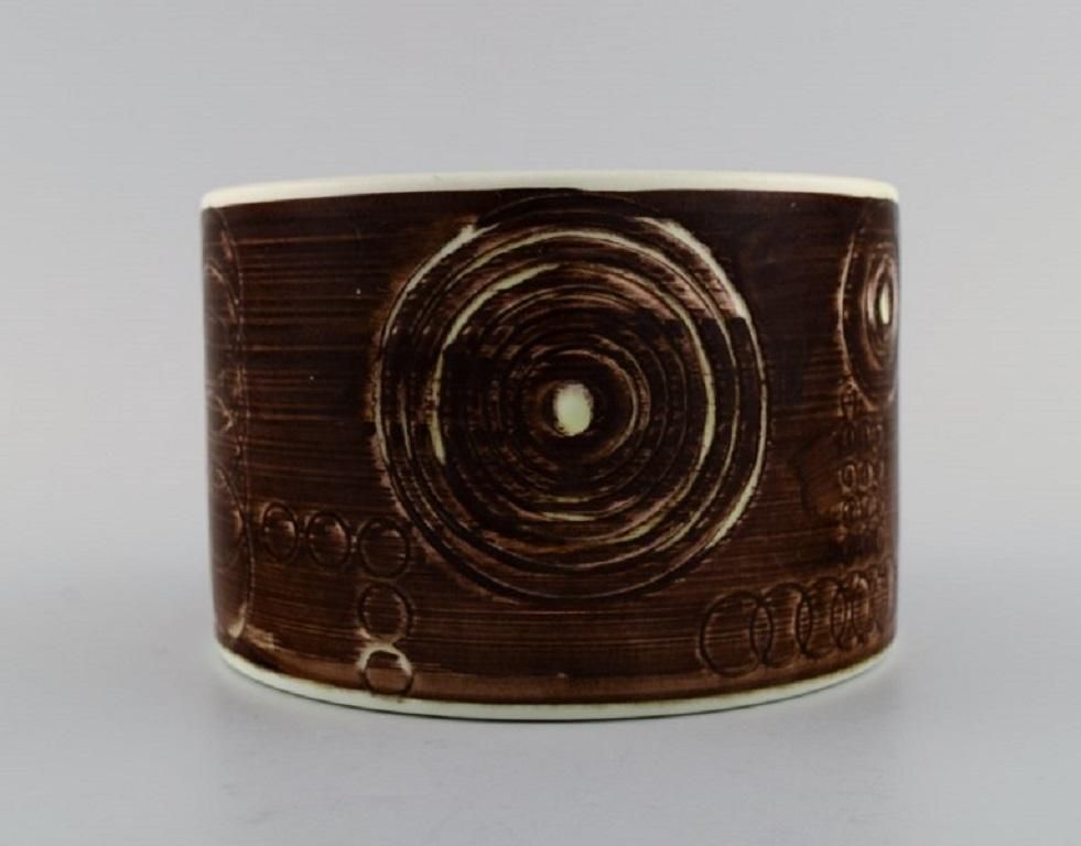 Olle Alberius For Rörstrand, Sarek Flower Pot In Hand Painted, Glazed Ceramics photo Home Decor