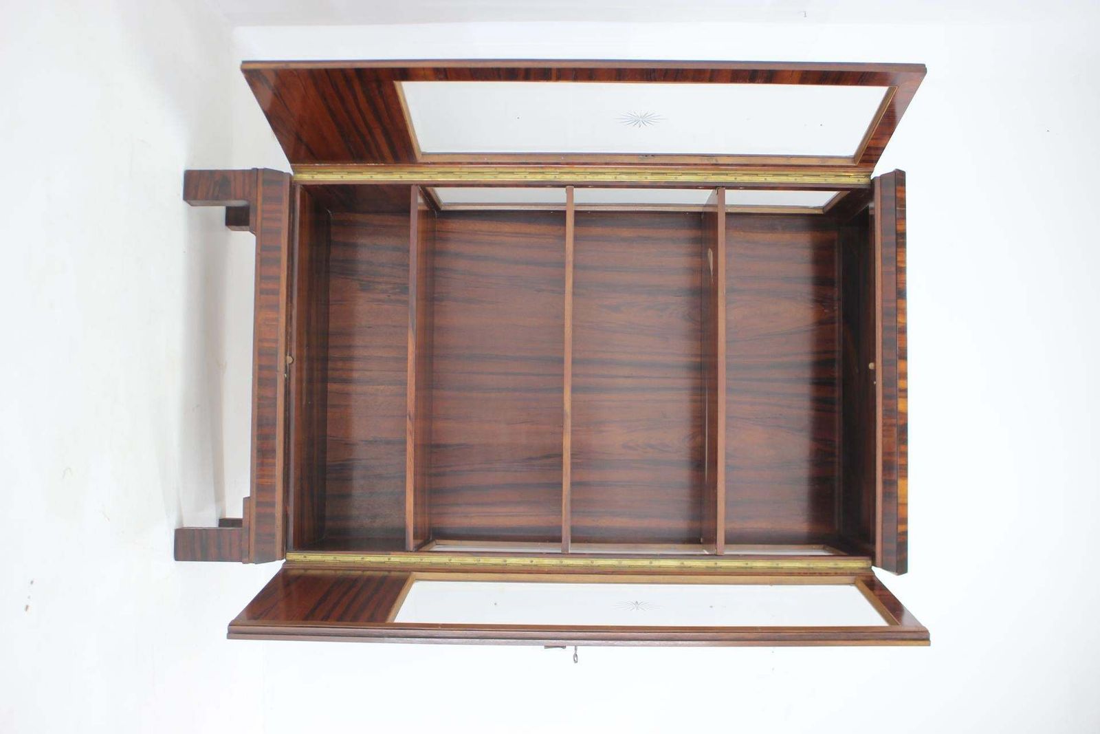 1930s Art Deco Palisander And Glass Cabinet , Czechoslovakia photo vinterior