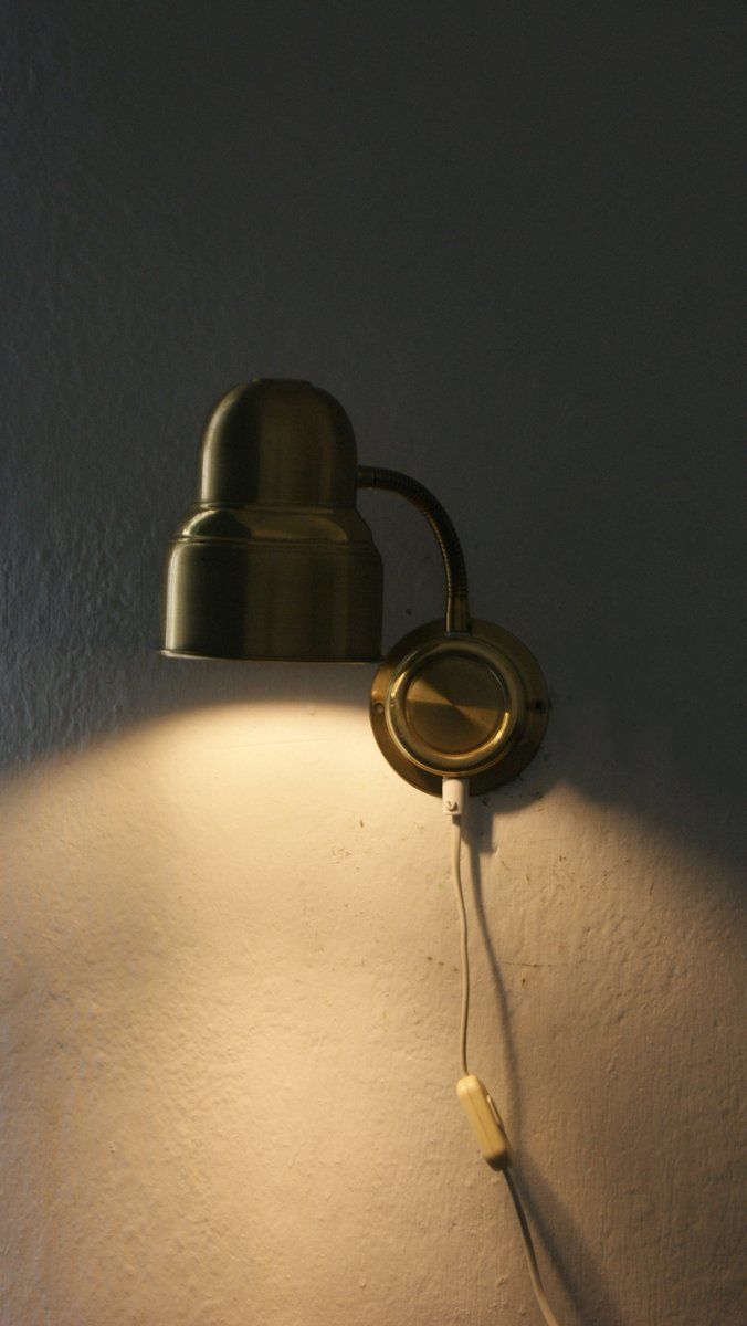 Vintage Swedish Brass Wall Lamp By Ewå Belysnin 1960s photo 361.0