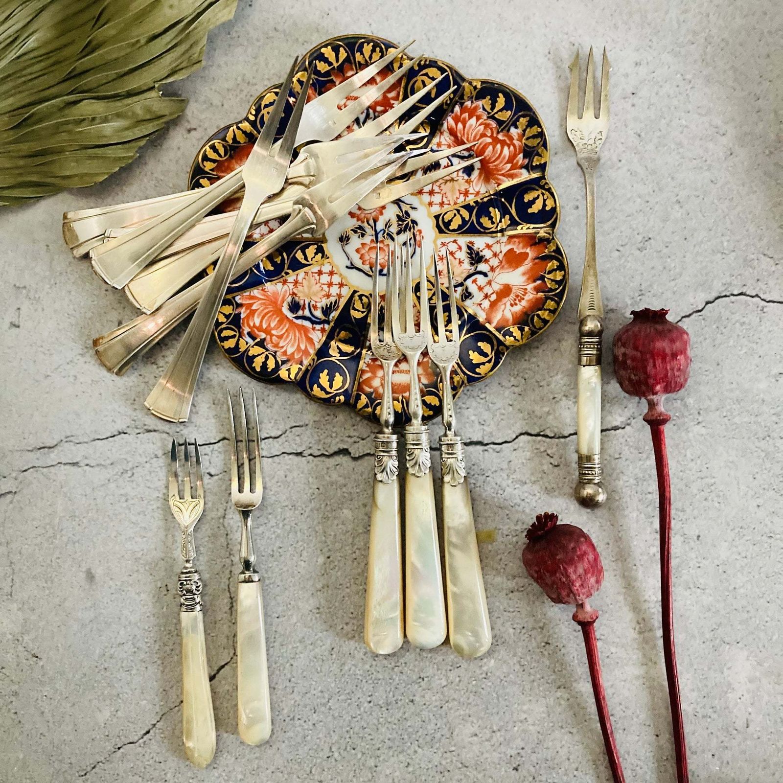 Antique Silver Escargot Fork  |  Fruit Dessert Fork photo 72.0