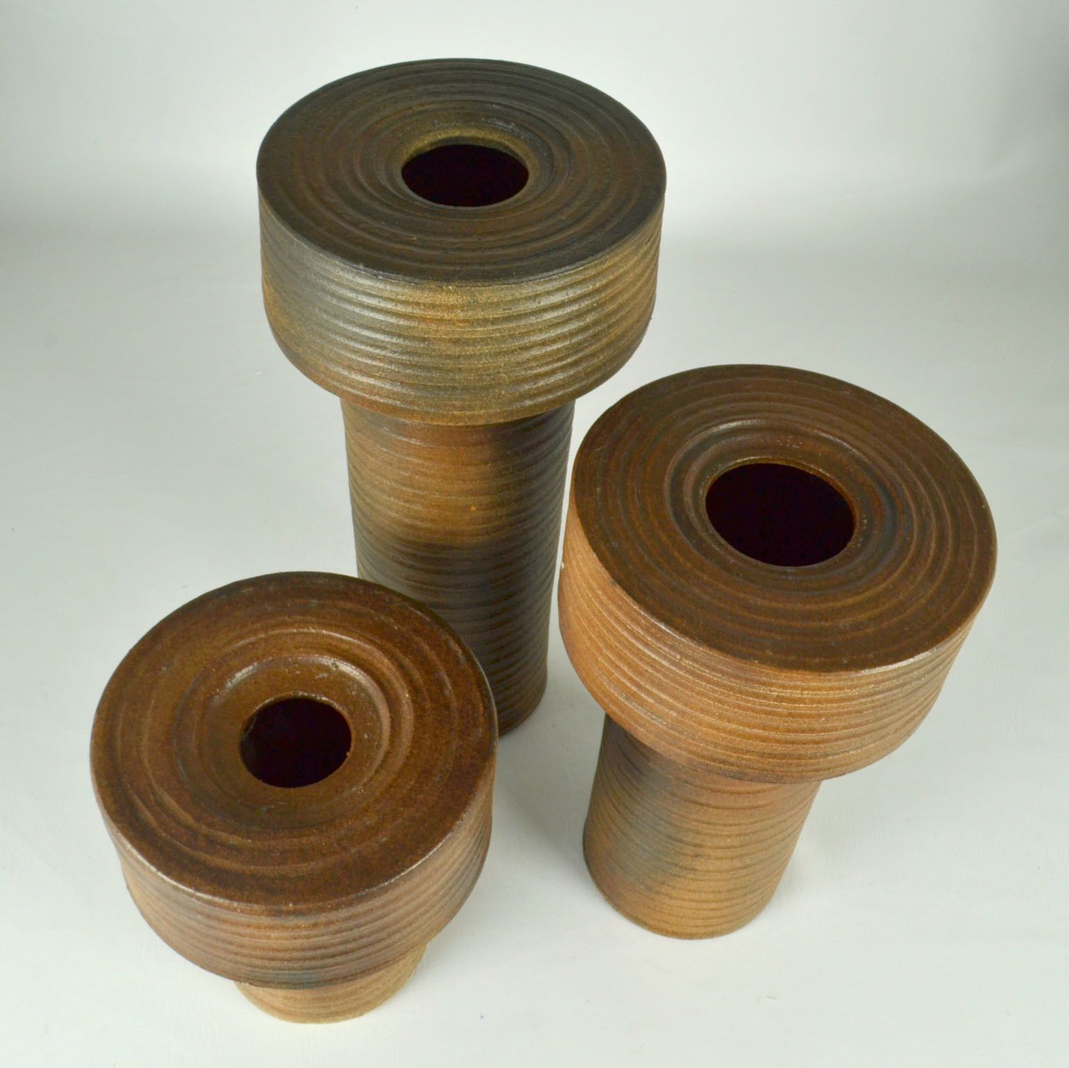 photo furniture Set Of Treetall Cylinder Vases In Earth Tones