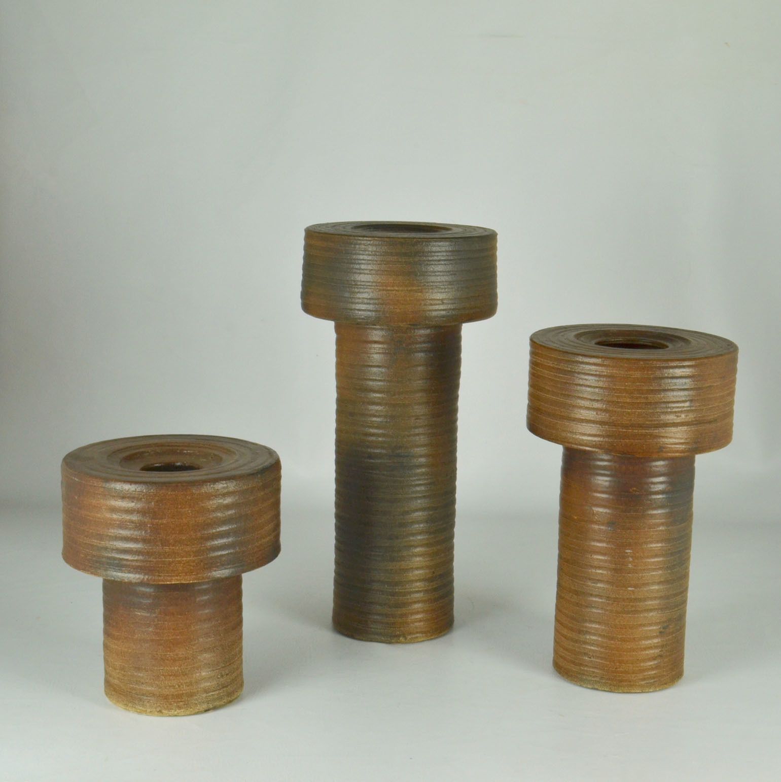 Home Decor Set Of Treetall Cylinder Vases In Earth Tones photo