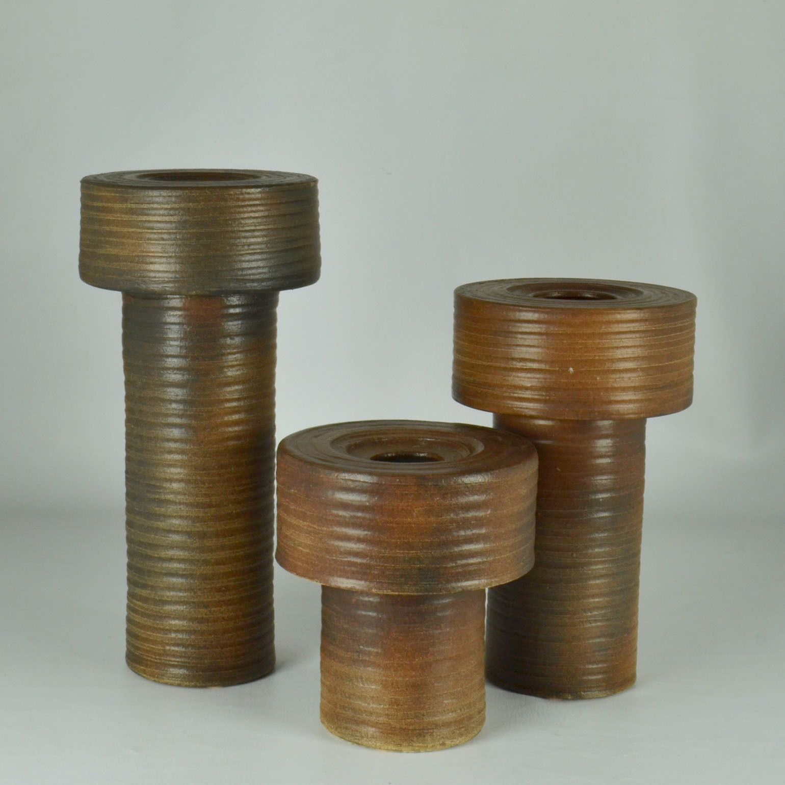 photo vinterior Set Of Treetall Cylinder Vases In Earth Tones