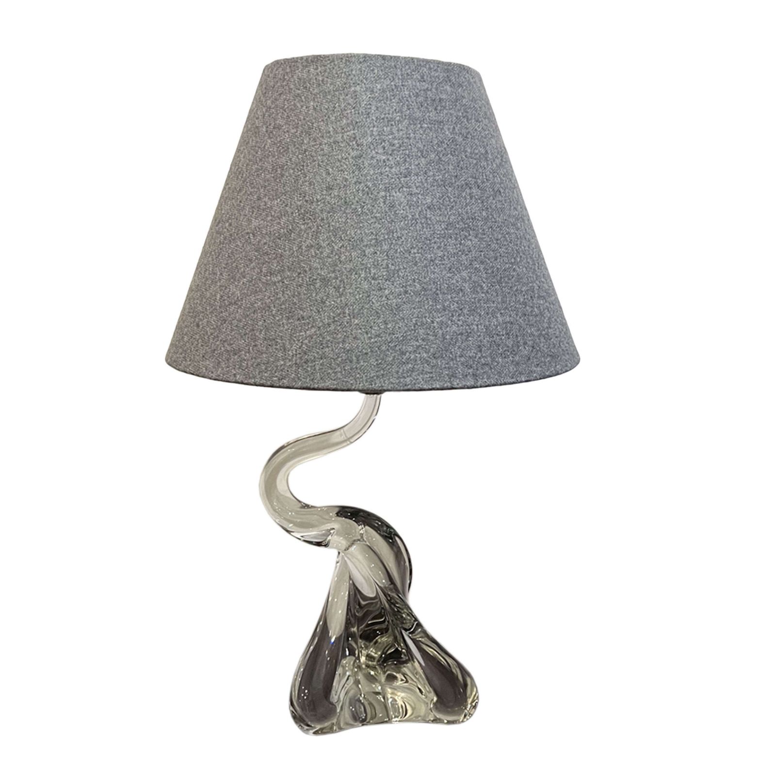 Pair Of 1960s Doyen Clear Glass Table Lamps photo for sale