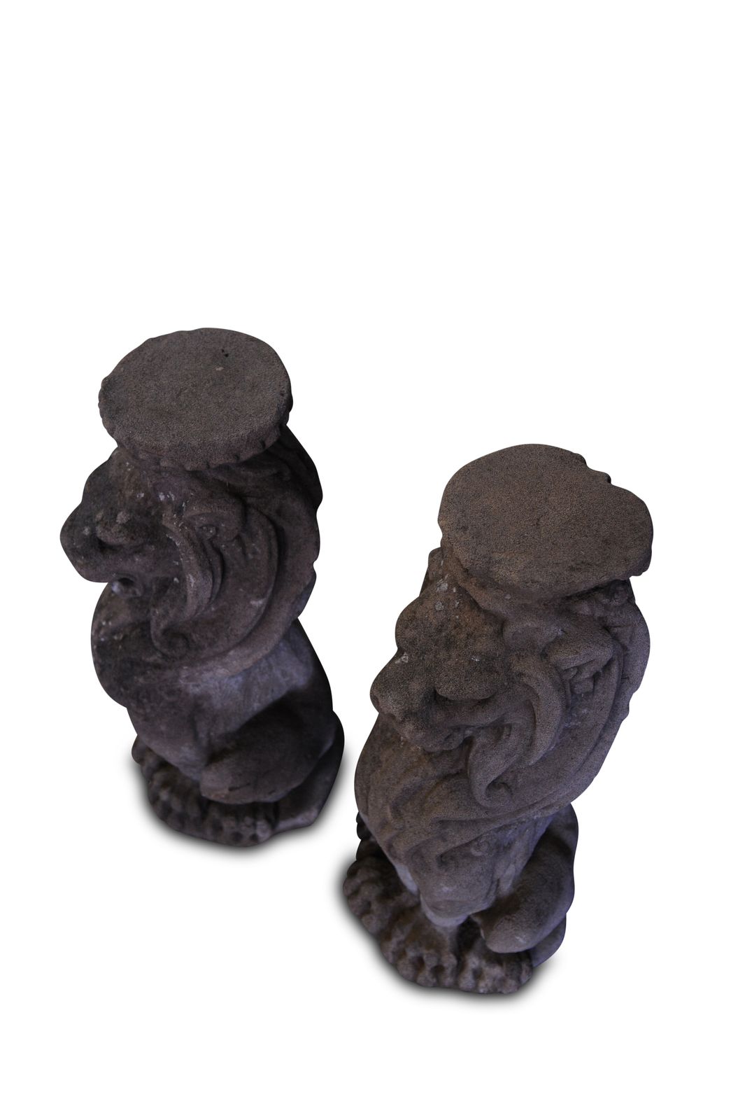 Cast Composite Stone Sejant Lion Garden Ornament Architectural Salvage From A Country House 1 Of 4 Ol photo furniture