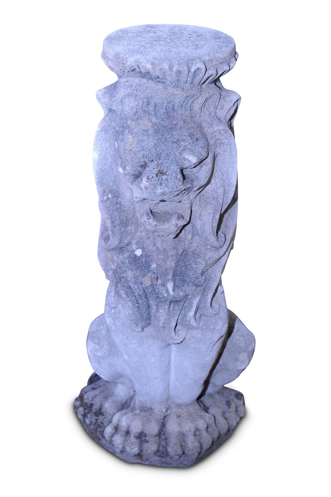 Cast Composite Stone Sejant Lion Garden Ornament Architectural Salvage From A Country House 1 Of 4 Ol photo for sale
