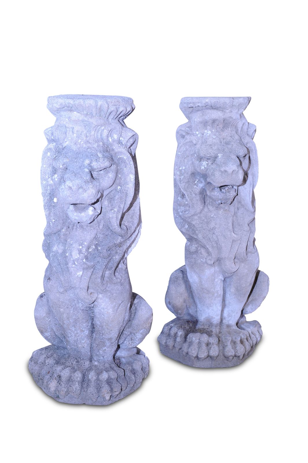 Cast Composite Stone Sejant Lion Garden Ornament Architectural Salvage From A Country House 1 Of 4 Ol photo Garden Decor