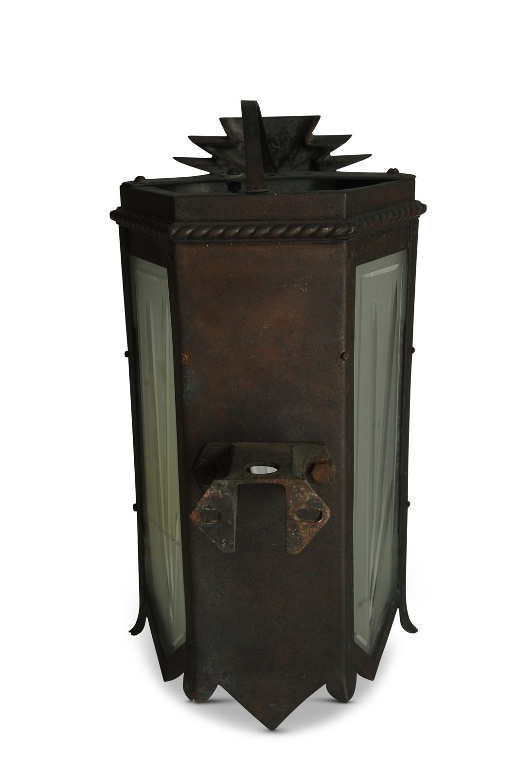 Art Deco Wall Sconce With Graduated Geometric Detailing & Frosted Panes Of Etched Glass 1920s Ol photo furniture
