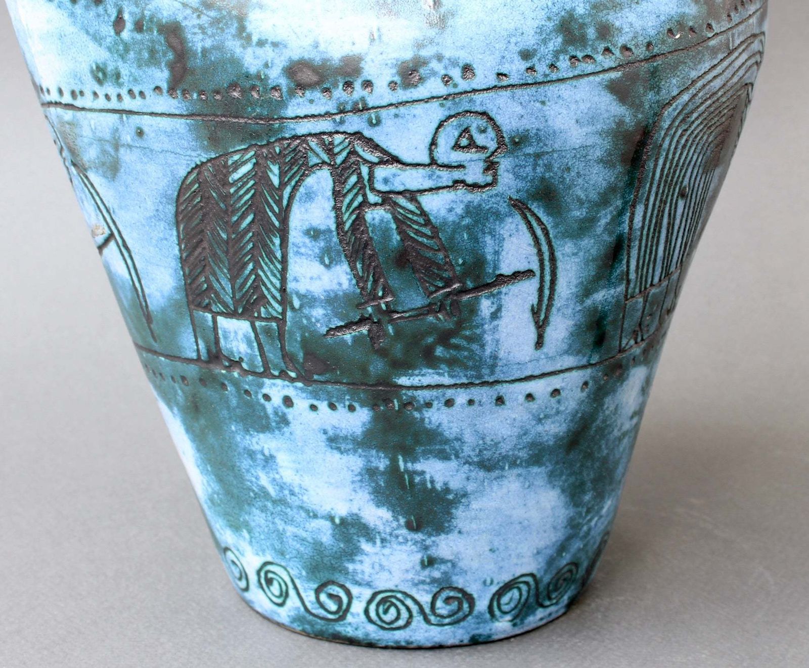 Mid Century French Decorative Pitcher / Vase By Jacques Blin (Circa 1950s) photo vintage